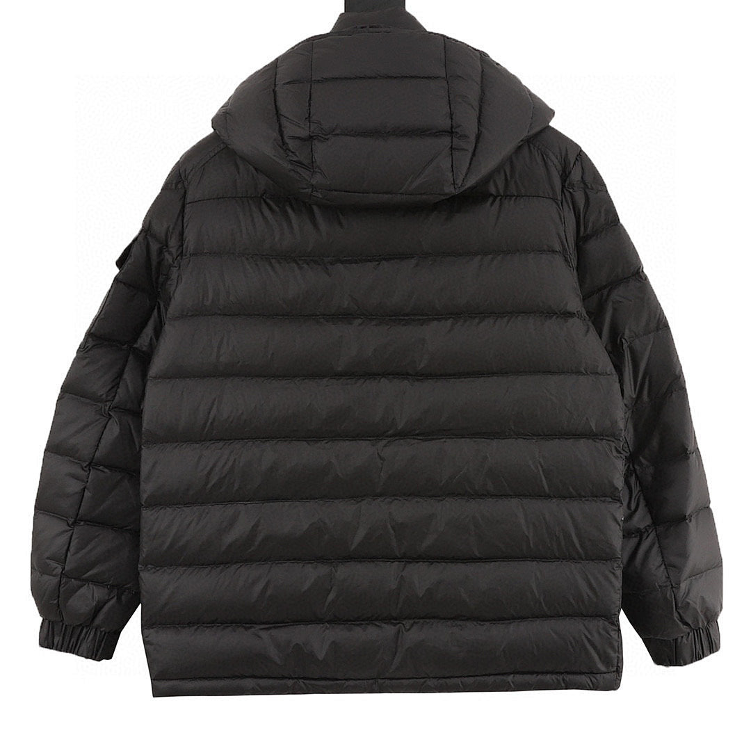 Moncler Maya Lightweight Hooded Down Jacket - Black - back view