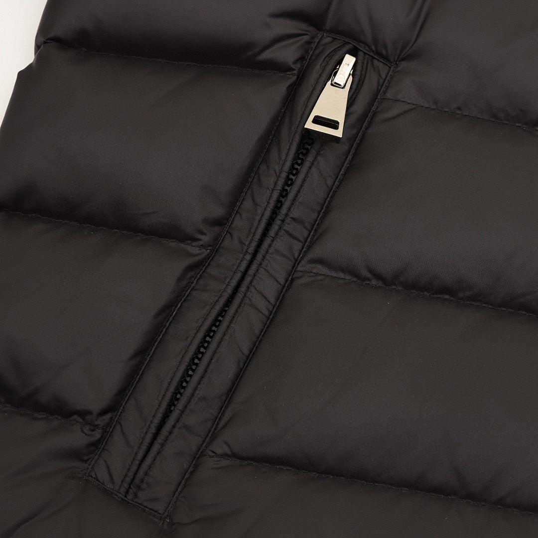 Moncler Maya Lightweight Hooded Down Jacket - Black - detail 2