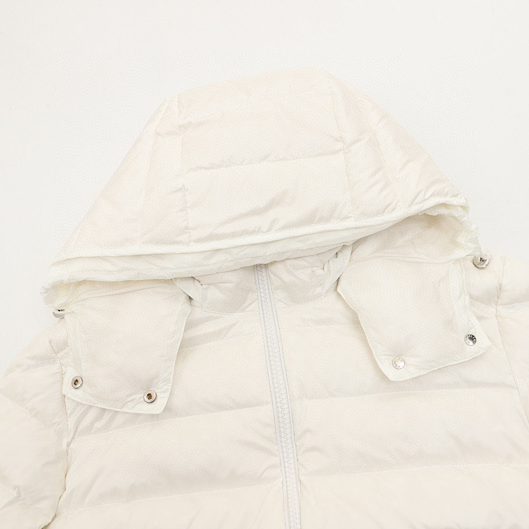 Moncler Maya Lightweight Hooded Down Jacket - Ivory - detail 1