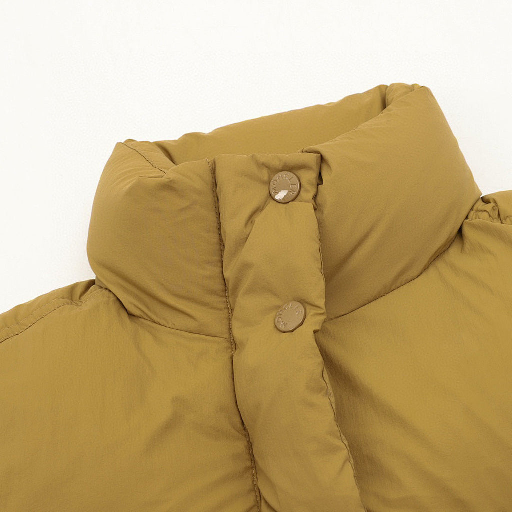 Moncler Selle Cropped Drawstring Down Jacket - Mustard - detail 1