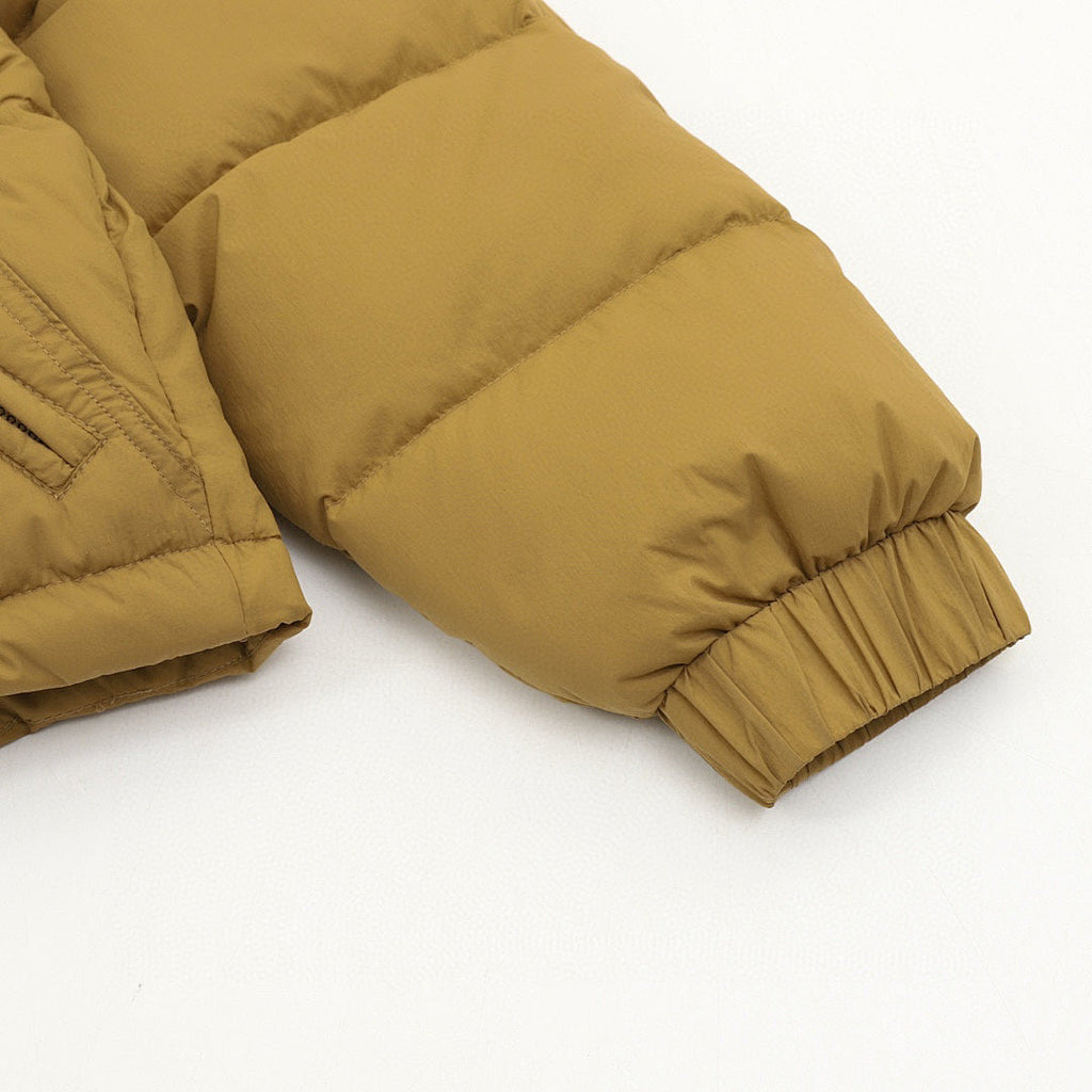 Moncler Selle Cropped Drawstring Down Jacket - Mustard - detail 3