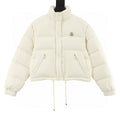 Moncler Selle Cropped Drawstring Down Jacket - Ivory - front view