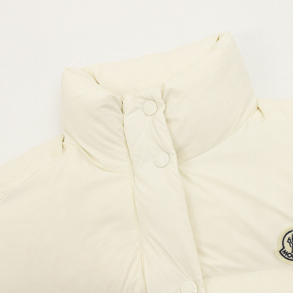 Moncler Selle Cropped Drawstring Down Jacket - Ivory - detail 1