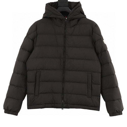 Moncler Adjustable-Hood Quilted Down Jacket - Black - front view