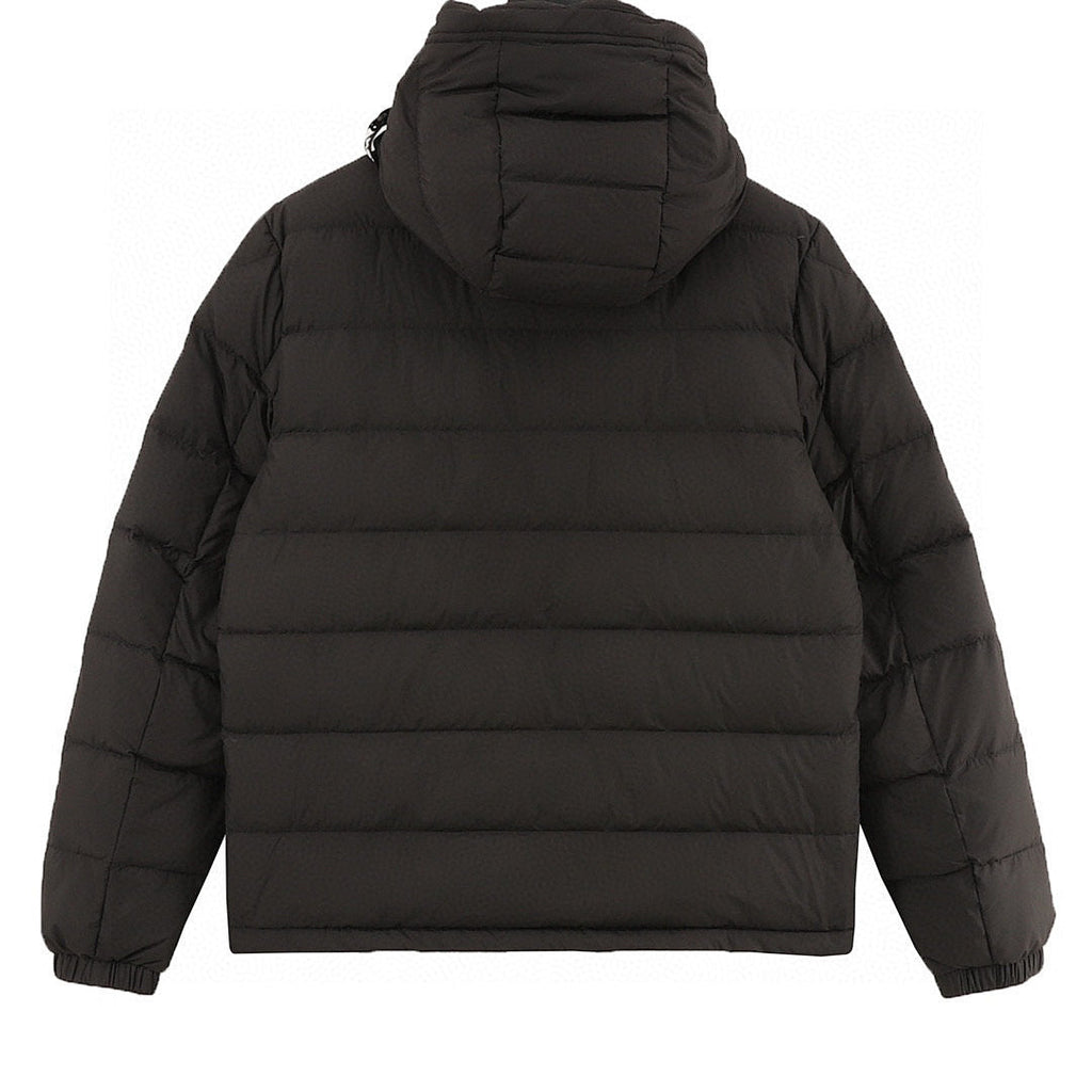 Moncler Adjustable-Hood Quilted Down Jacket - Black - back view