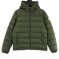 Moncler Adjustable-Hood Quilted Down Jacket - Olive - front view