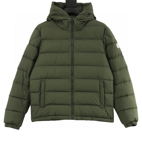 Moncler Adjustable-Hood Quilted Down Jacket - Olive - front view