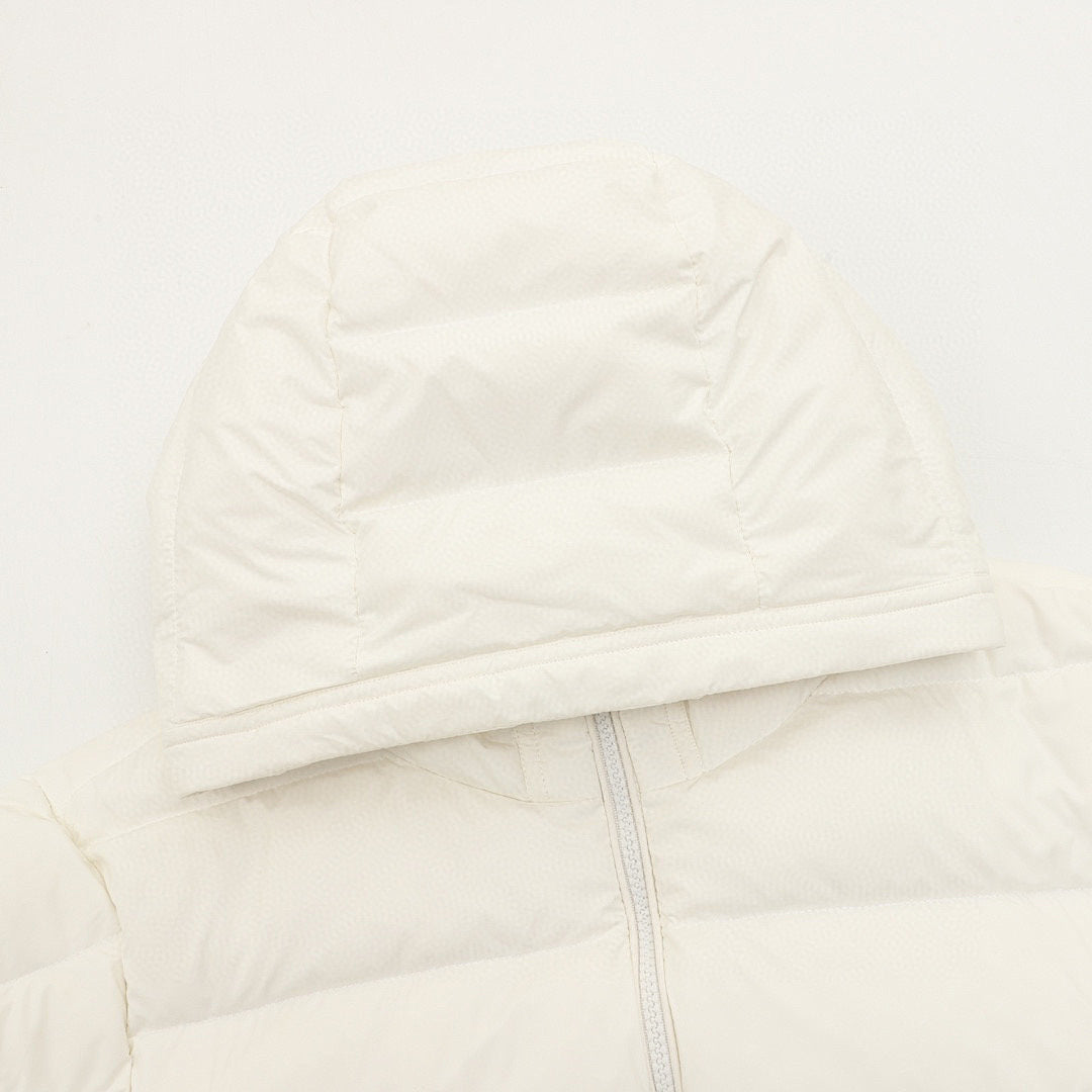 Moncler Adjustable-Hood Quilted Down Jacket - Ivory - detail 1