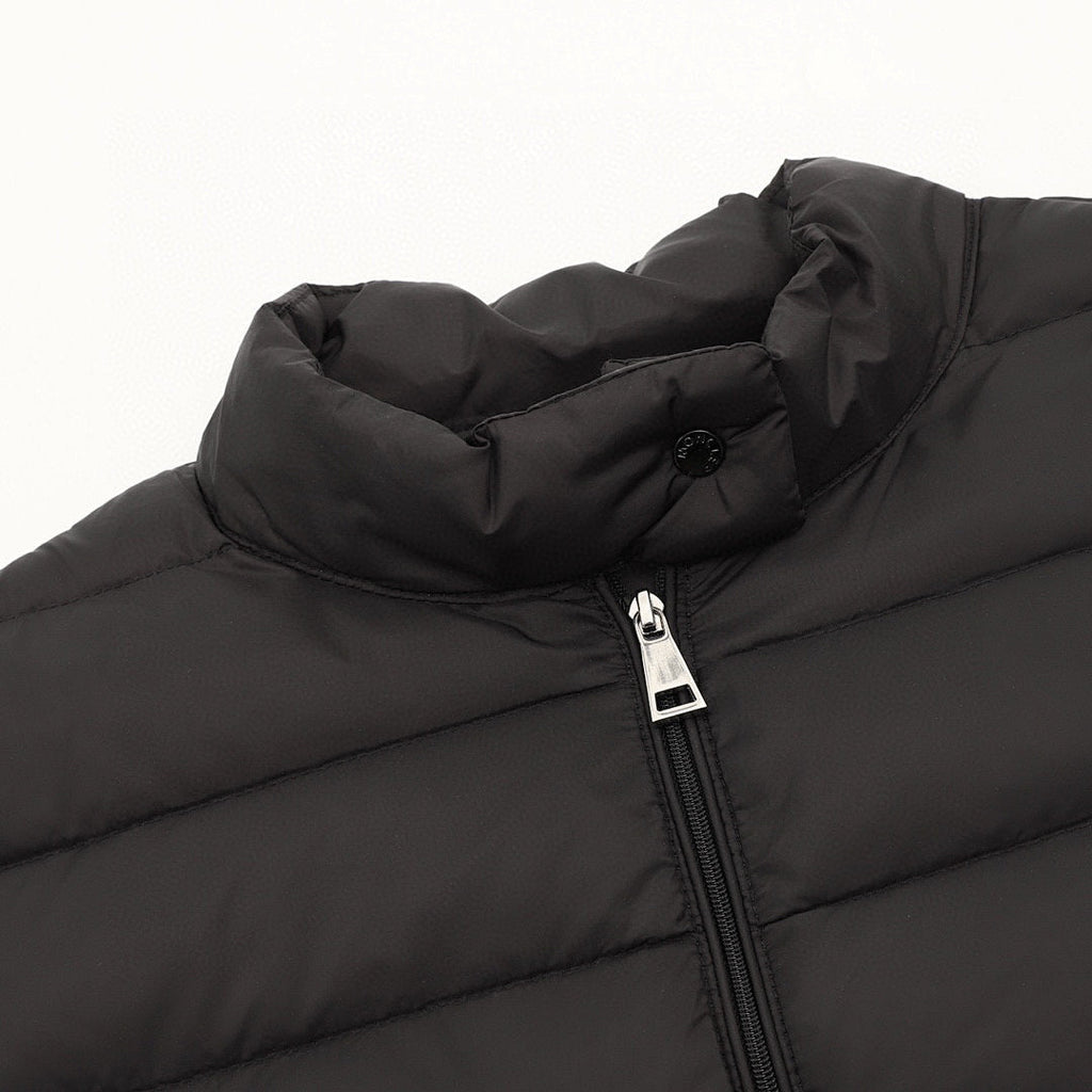 Moncler Lans Stand-Collar Pocket Down Jacket - Black - detail 1