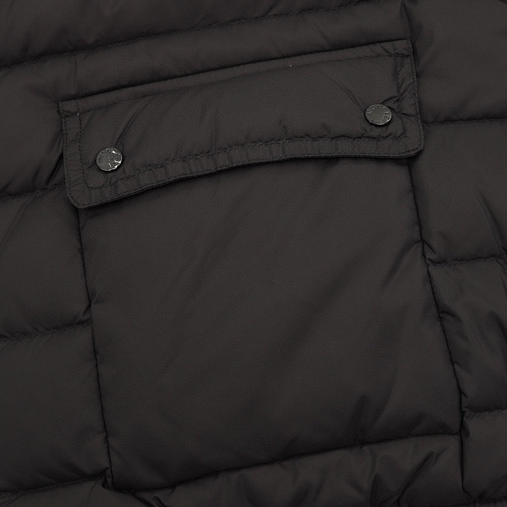 Moncler Lans Stand-Collar Pocket Down Jacket - Black - detail 2