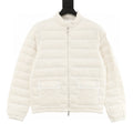 Moncler Lans Stand-Collar Pocket Down Jacket - Ivory - front view