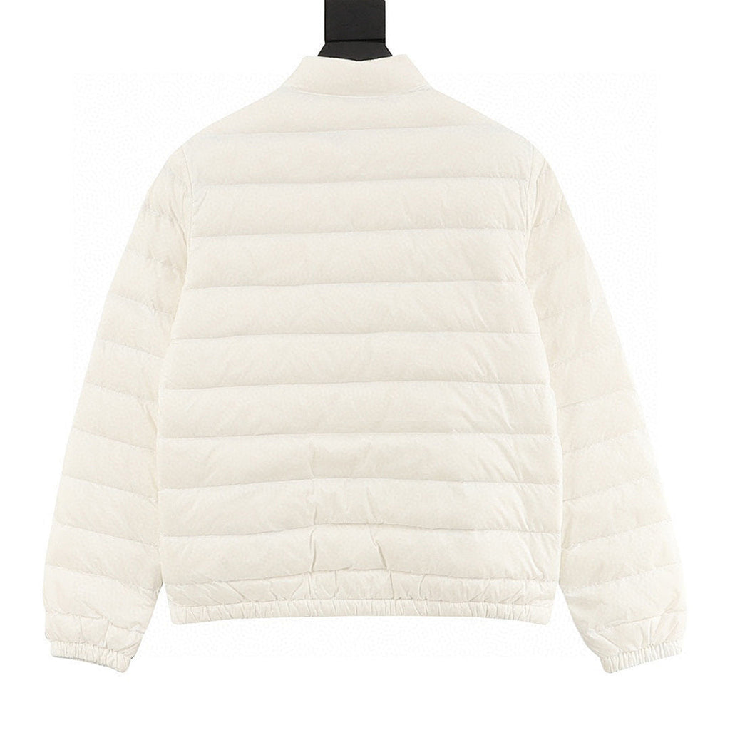 Moncler Lans Stand-Collar Pocket Down Jacket - Ivory - back view