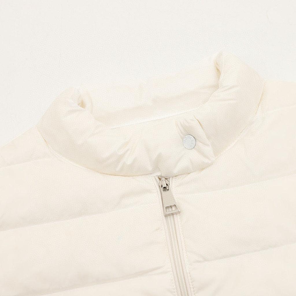 Moncler Lans Stand-Collar Pocket Down Jacket - Ivory - detail 1