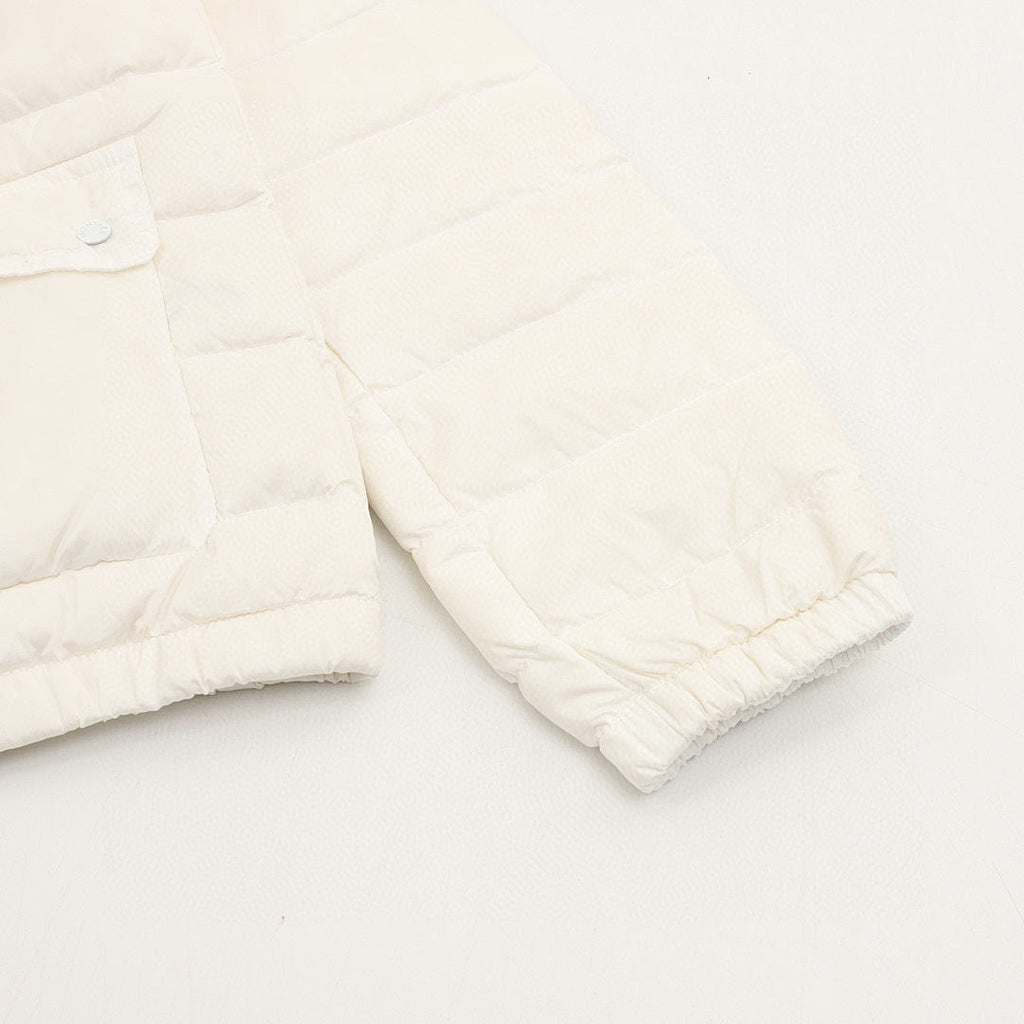 Moncler Lans Stand-Collar Pocket Down Jacket - Ivory - detail 3