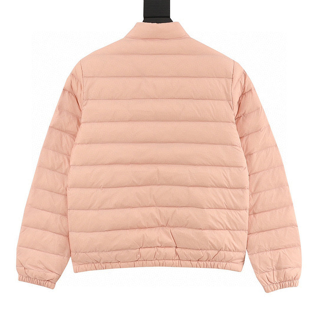 Moncler Lans Stand-Collar Pocket Down Jacket - Pink - back view