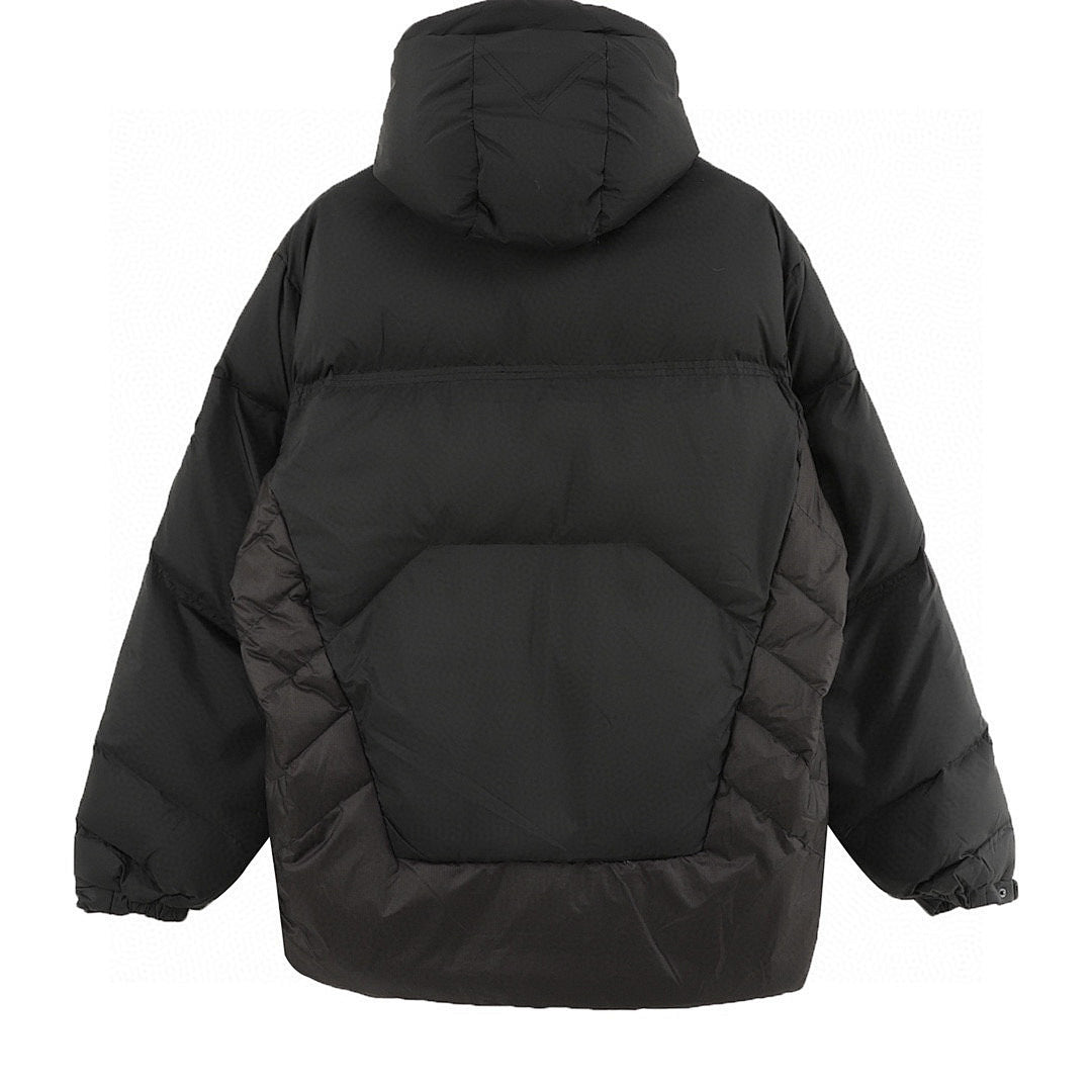 Moncler High-Neck Hooded Down Jacket - Black - back view