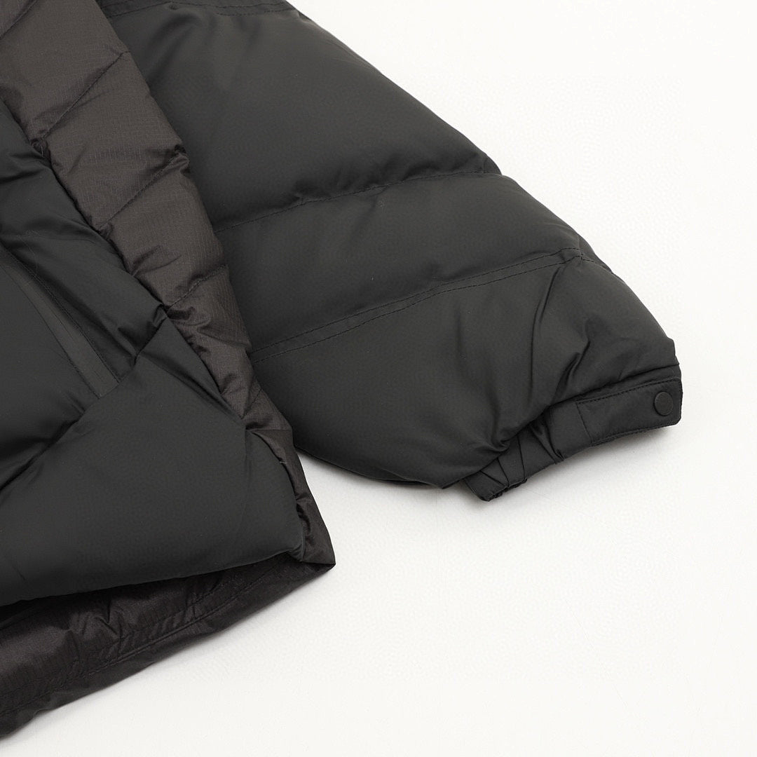 Moncler High-Neck Hooded Down Jacket - Black - detail 2