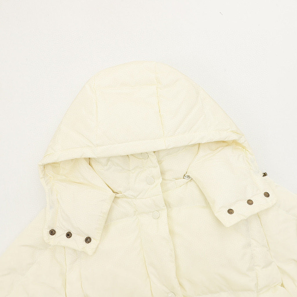 Moncler Women's Long Hooded Down Coat - Ivory - detail 1