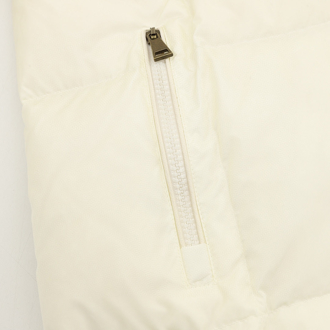 Moncler Women's Long Hooded Down Coat - Ivory - detail 3