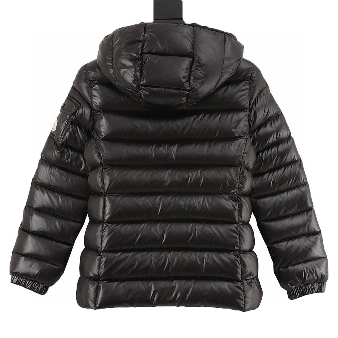 Moncler Women's Classic Fitted Hooded Down Jacket - Black - back view