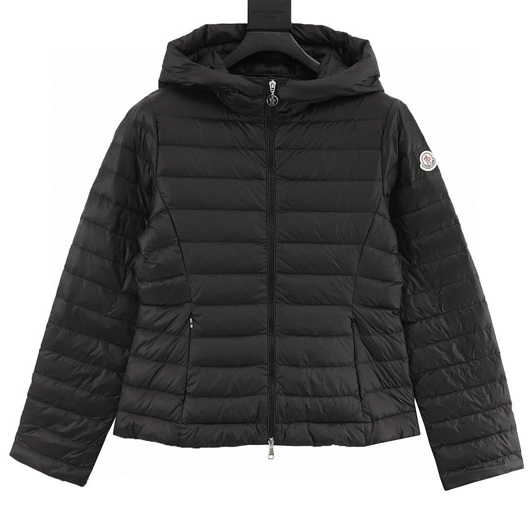 Moncler Ige Women's Short Hooded Down Jacket - Black - front view