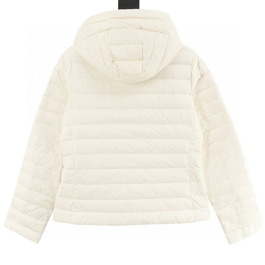 Moncler Ige Women's Short Hooded Down Jacket - Ivory - back view