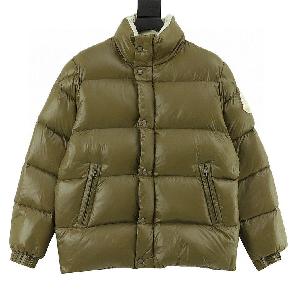 Moncler Stand-Collar Down Jacket - Olive - front view