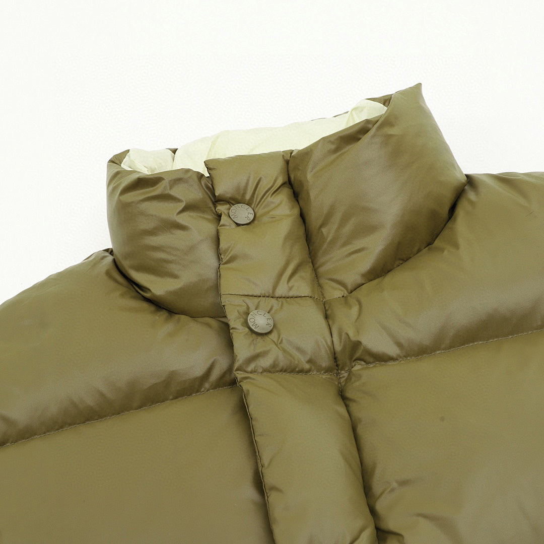 Moncler Stand-Collar Down Jacket - Olive - detail 1