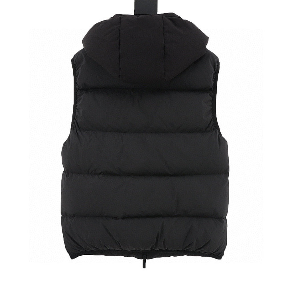 Moncler Black-Badge Hooded Down Vest - Black - back view
