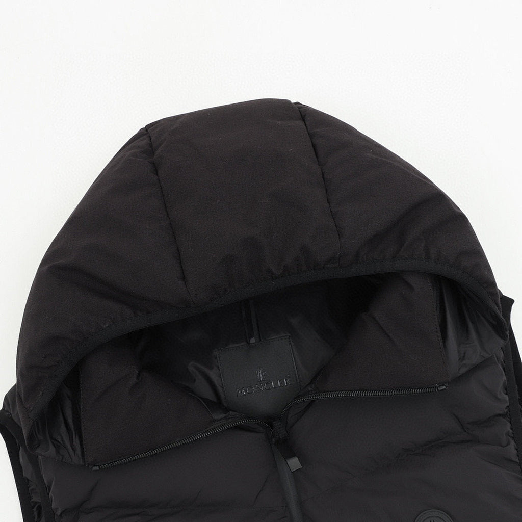 Moncler Black-Badge Hooded Down Vest - Black - detail 1