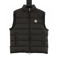 Moncler Letter-Trim Quilted Vest - Black - front view