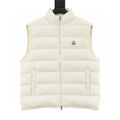 Moncler Letter-Trim Quilted Vest - Ivory - front view
