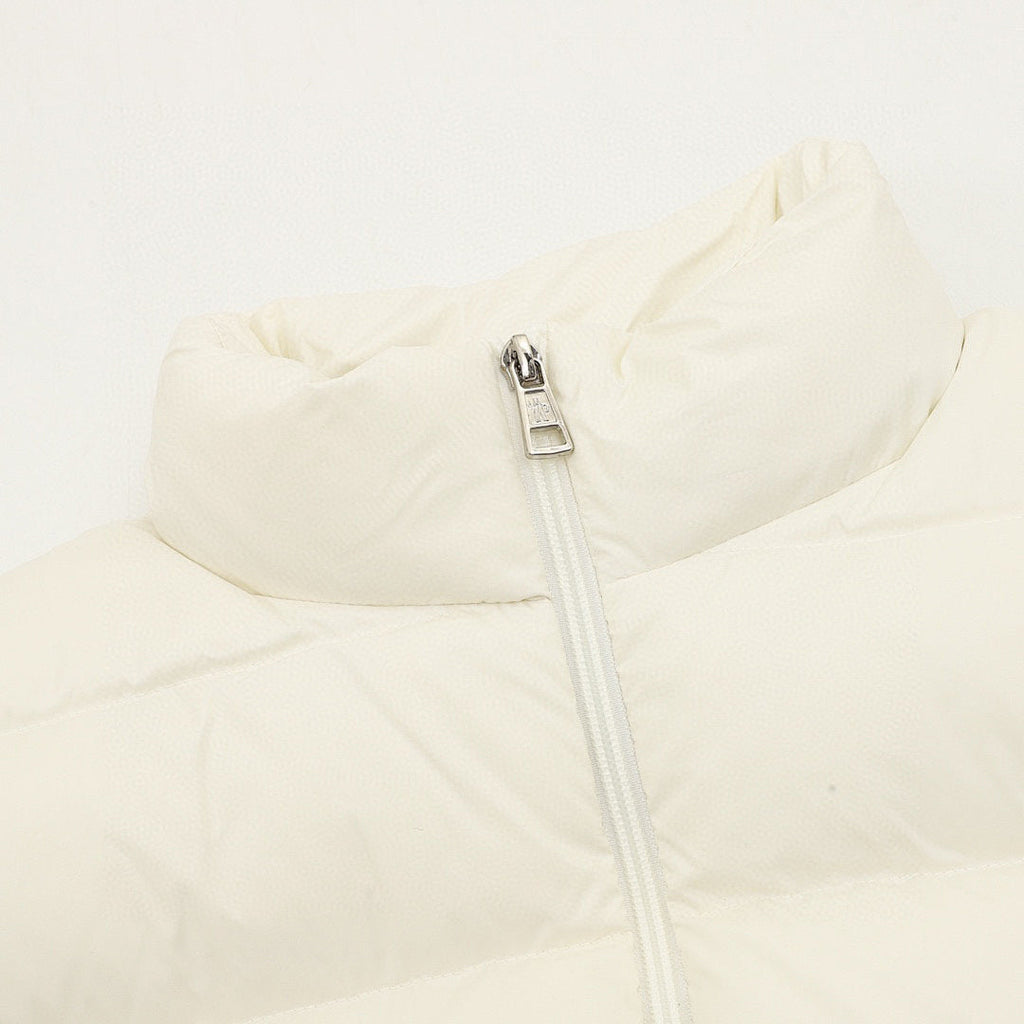 Moncler Letter-Trim Quilted Vest - Ivory - detail 1