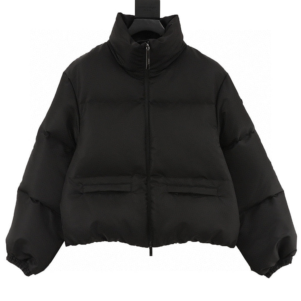 Moncler Vissec Women's Cropped Down Jacket - Black - front view