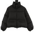 Moncler Vissec Women's Cropped Down Jacket - Black - front view