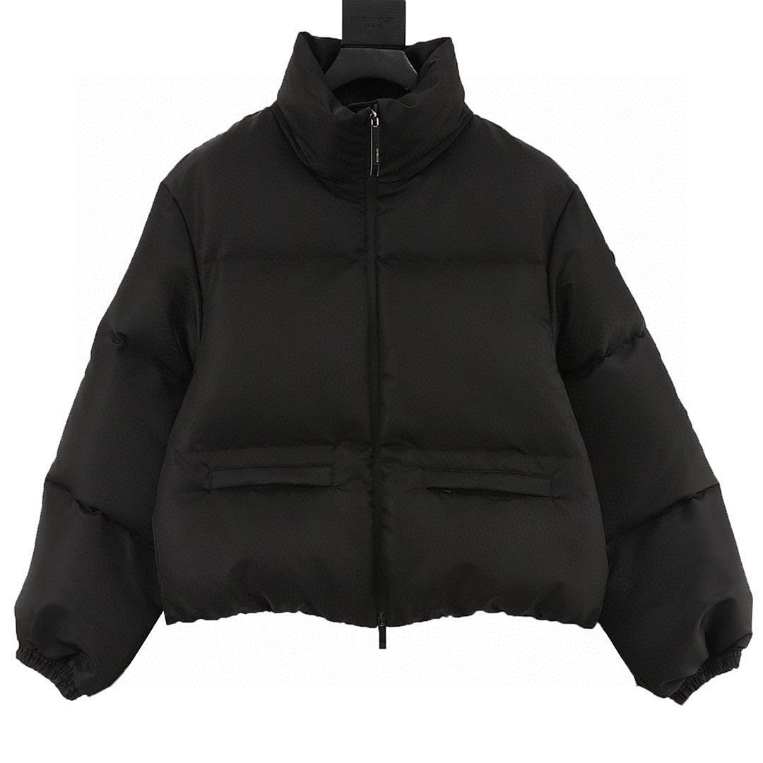 Moncler Vissec Women's Cropped Down Jacket - Black - front view