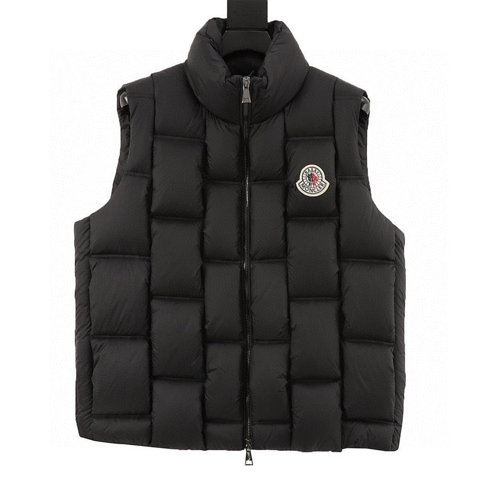 Moncler Woven-Panel Padded Vest - Black - front view