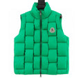 Moncler Woven-Panel Padded Vest - Green - front view