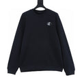 Moncler Faded-Logo Crewneck Sweatshirt - Black - front view