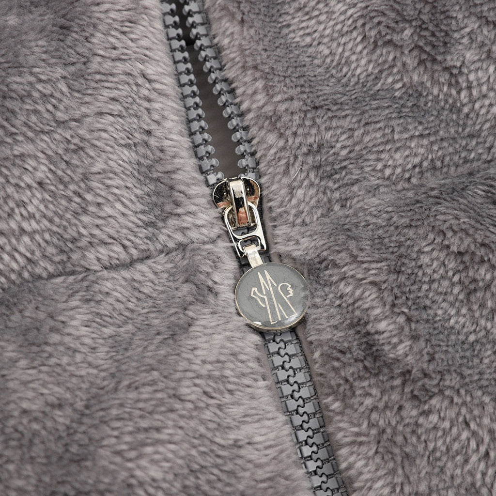 Moncler Women's Textured Panel Zip Cardigan - Gray - detail 2