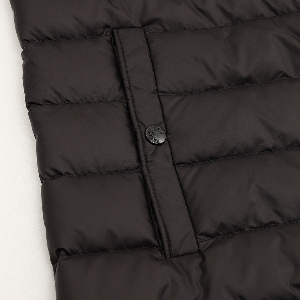 Moncler Knit-Sleeve Hooded Padded Cardigan - Black - detail 3