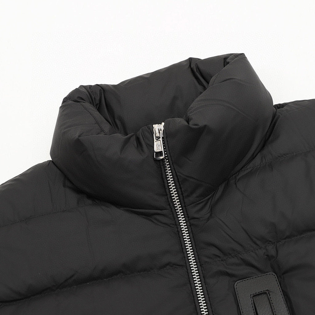 Moncler Black-Badge Stand-Collar Down Jacket - Black - detail 1