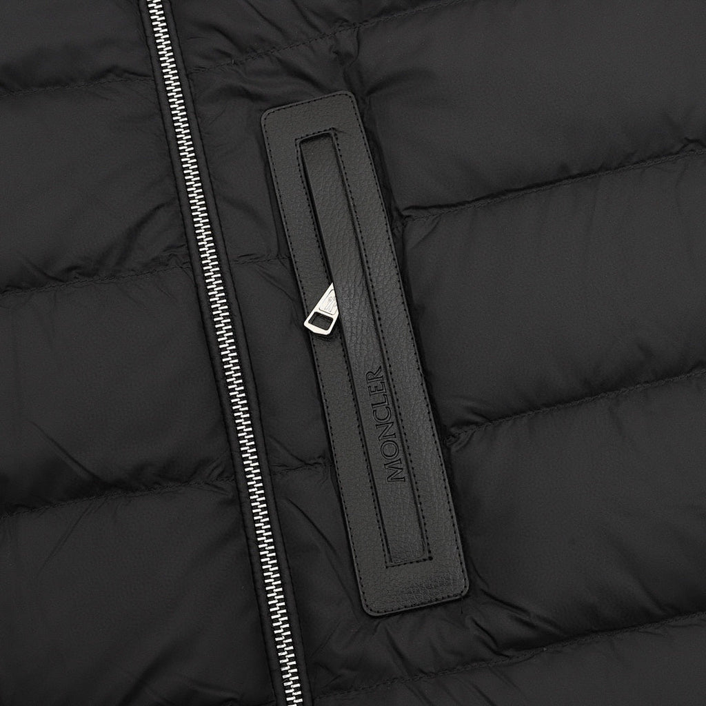 Moncler Black-Badge Stand-Collar Down Jacket - Black - detail 2