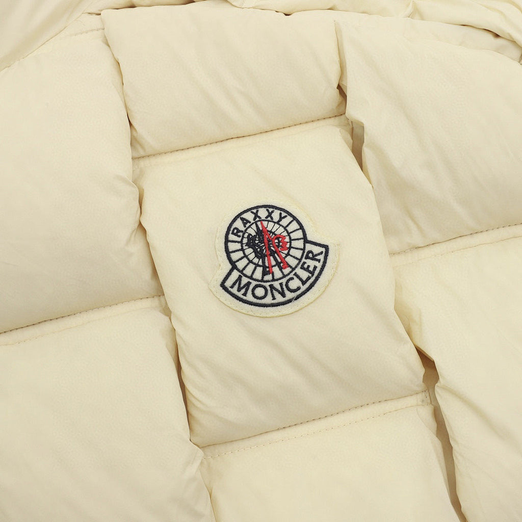 Moncler Woven-Panel Down Jacket - Ivory - detail 2