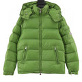 Moncler Maya Matte Hooded Down Jacket - Green - front view