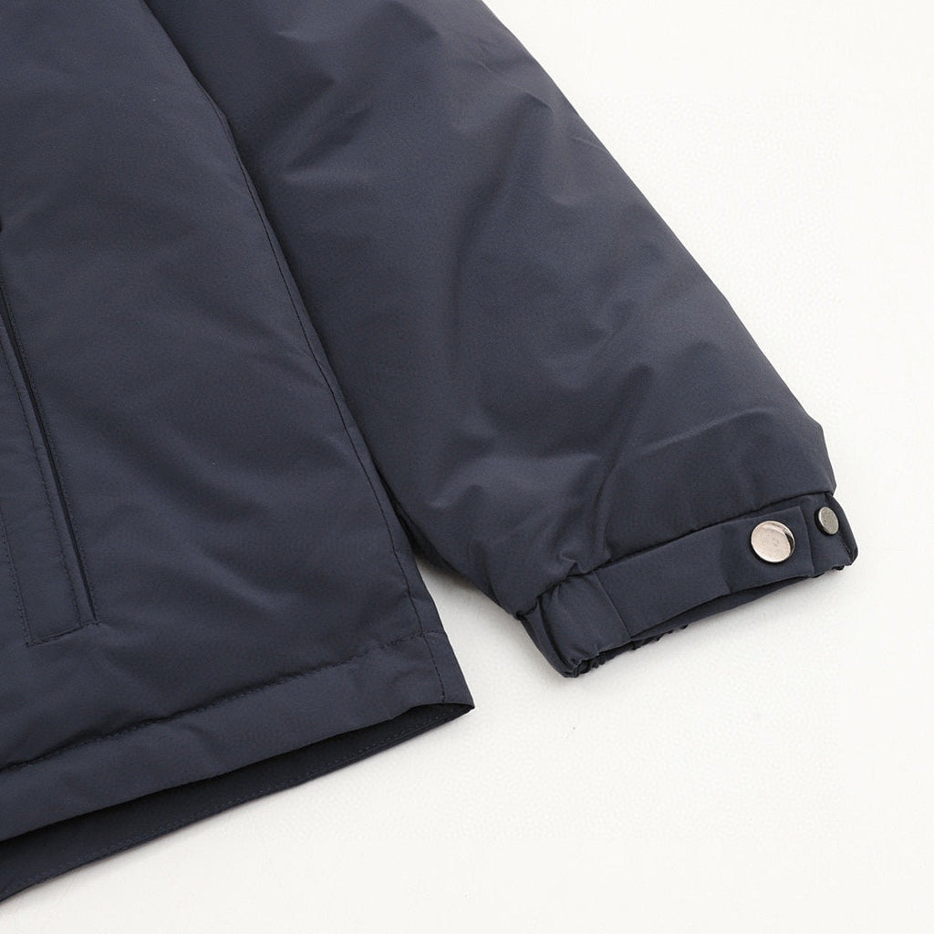 Moncler Chest-Pocket Hooded Down Jacket - Navy - detail 3