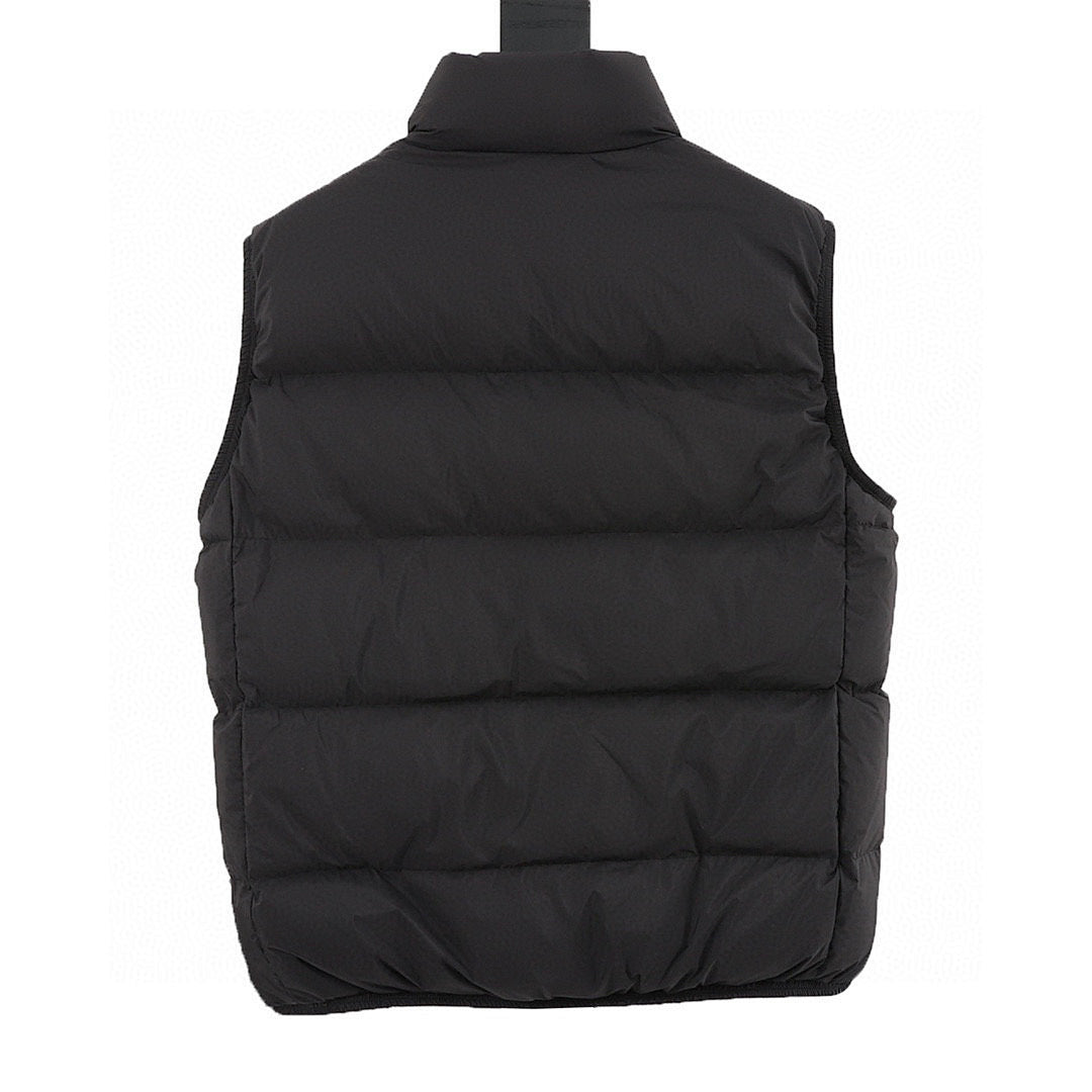 Moncler Alma Stand-Collar Down Vest - Black - back view