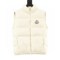 Moncler Alma Stand-Collar Down Vest - Ivory - front view