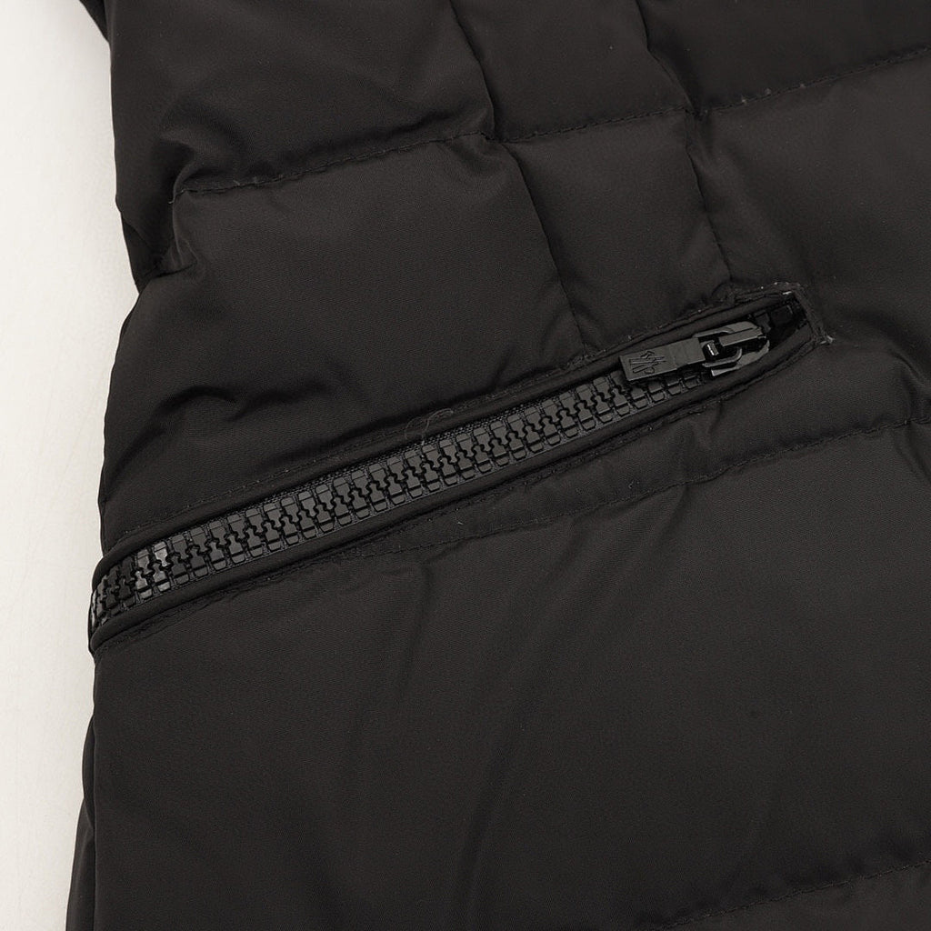 Moncler Women's Slim Long Hooded Down Coat - Black - detail 3