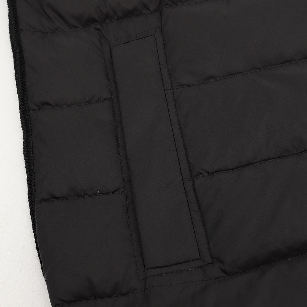 Moncler Knit-Sleeve Quilted Zip Cardigan - Black - detail 3